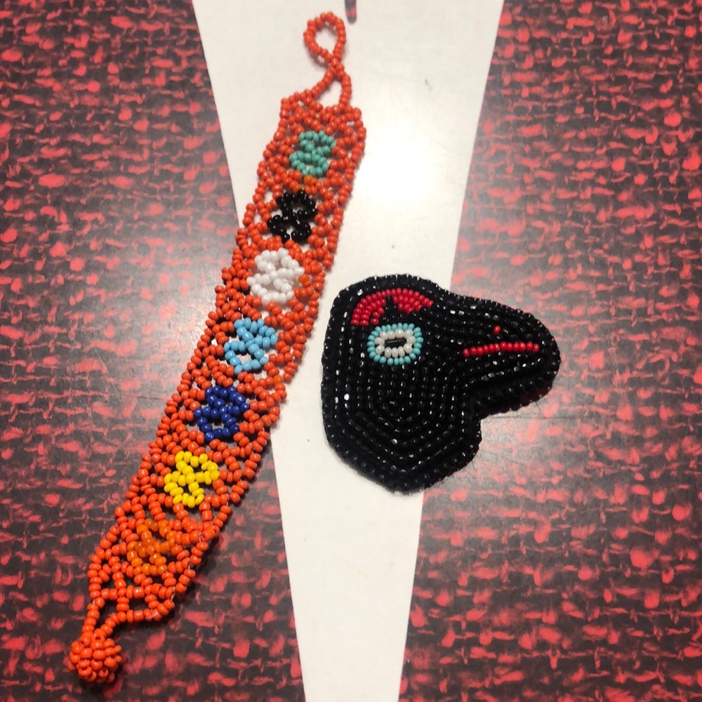 Hand beaded Seed Bead Native American TOURIST gifts from 1990’s